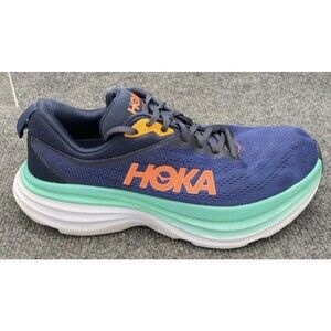 Hoka Bondi 8 Wide Women's Running Shoes Navy/Mint 1127954 Size 10D Comfort